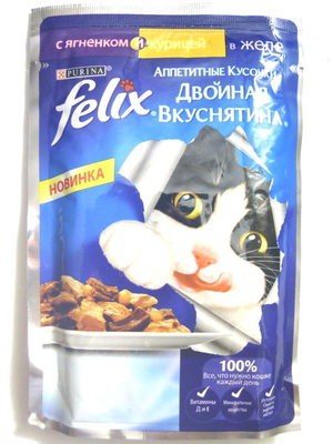Felix Аппетитные кусочки Двойная вкуснятина с ягненком и курицей в желе
