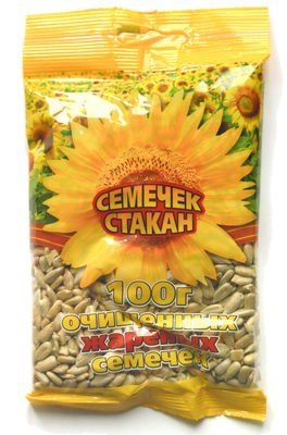 100 г очищенных жареных семечек