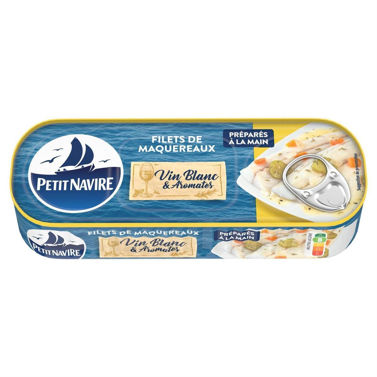 Filet de maquereaux au vin blanc et aromates