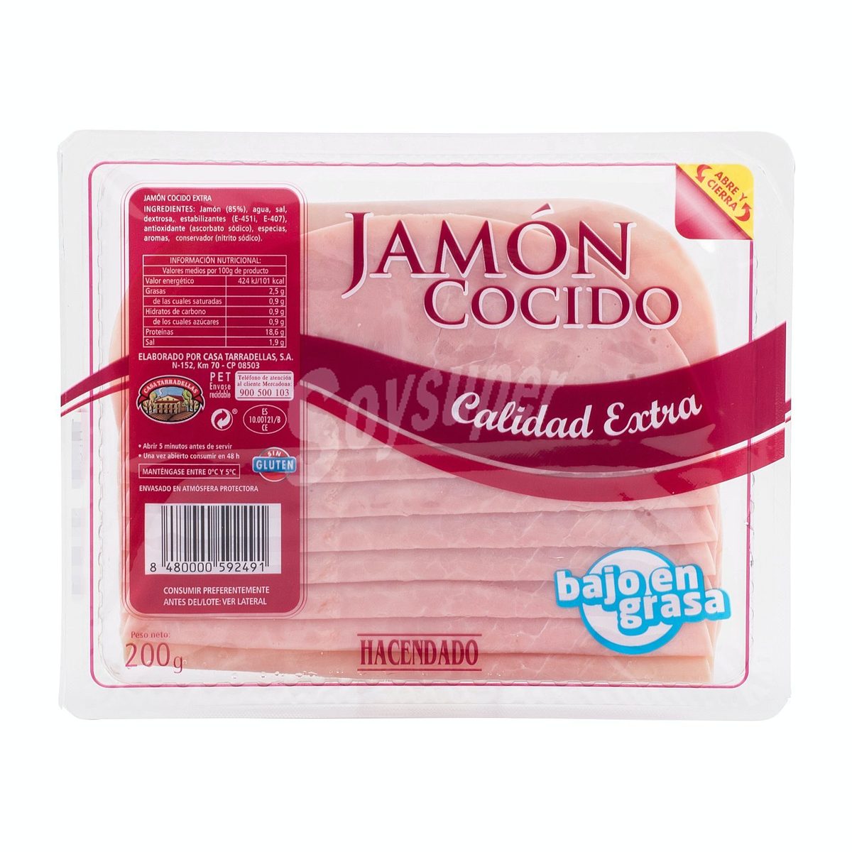 Jamón cocido lonchas