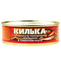 Консервы рыбные Килька черноморская обжаренная н/р в т/с 240г
