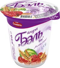 Йогурт Бель Малина злаки 1,5% 370г