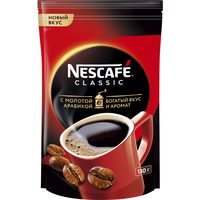Кофе расворимый Nescafe classic с добавлением молотого м/у 130г