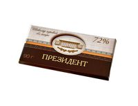 Шоколад горький Президент десертный бес добавления сахара 72% 90г