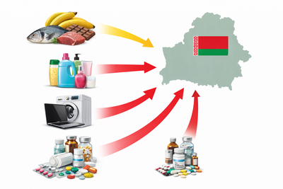 Карта залежнасці: якія катэгорыі тавараў у Беларусі найбольш імпартазалежныя (ежа, хімія, тэхніка, лекі)