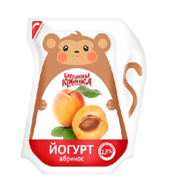 Йогурт фруктовый «Бабушкина крынка» абрикос, 2.8%, 200 г