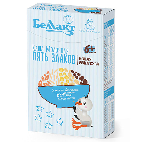 Каша Беллакт кукурузно-овсяная с грушей молочная 250г