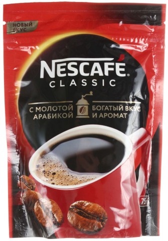 Кофе Нескаффе классик раствор жарен молотый 60г