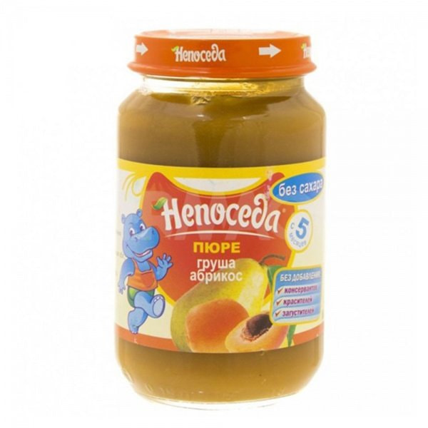 Пюре для дет/пит из груш и абрикосов без сахара 190г