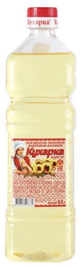 Масло подсолнечное Кухарка раф дез 0,8л