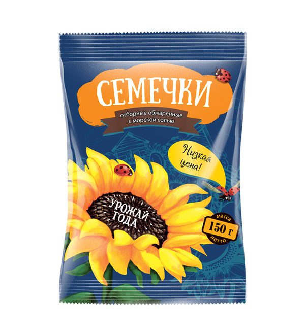 Семена подсолнечника Урожай года с солью 150г