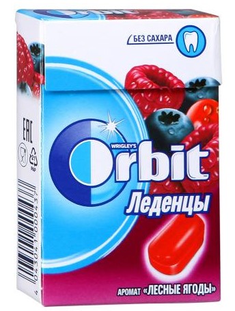 Леденцы Orbit с ароматом лесных ягод 35г