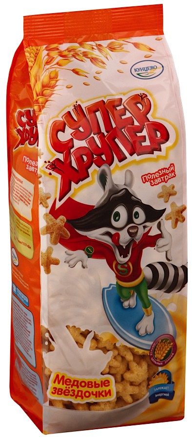 Завтраки готовые Супер Хрупер Золотой векездочки медовые 200г