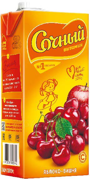 Напиток Сочный Витамин Яблоко-Вишня 0,95л