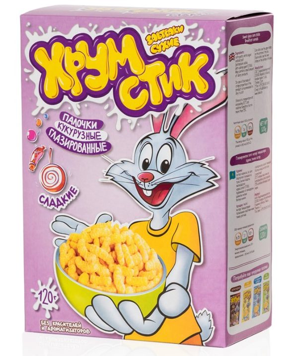 Палочки кукурузные глазированные сладкие 120г
