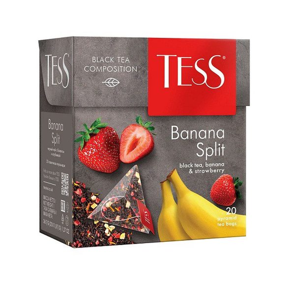 Чай черный Tess с ароматом клубники и банана 1,8г*20п