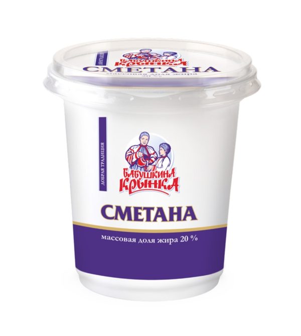 Сметана «Бабушкина крынка» 20%, 380 г