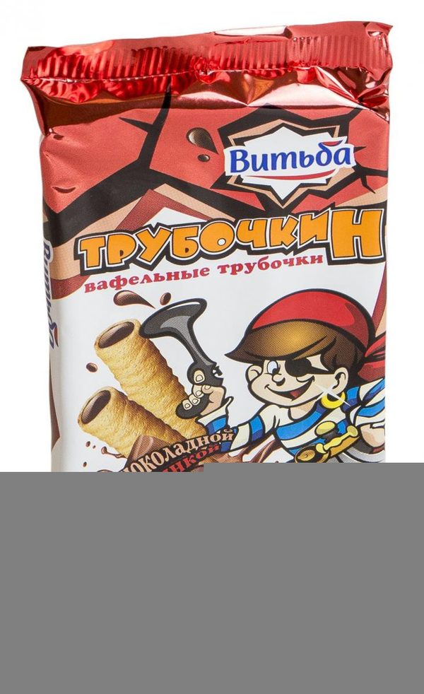 Трубочки вафельные Трубочкин с шоколадной начинкой 32г