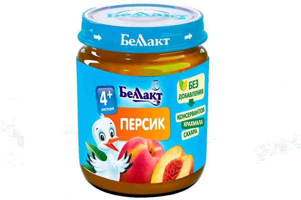 Пюре из персиков для д/п гомогениз стерил 100г