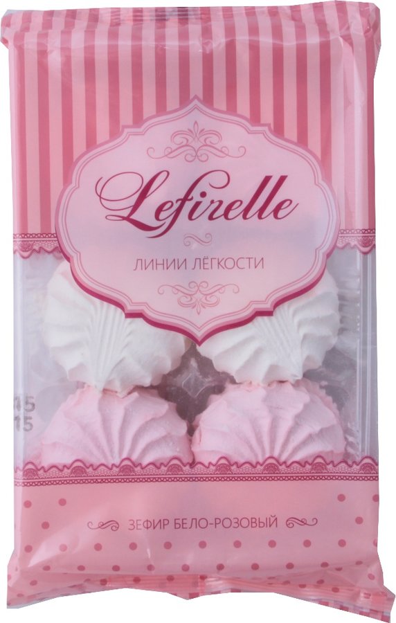 Зефир Lefirelle Бело-розовый кор 230г