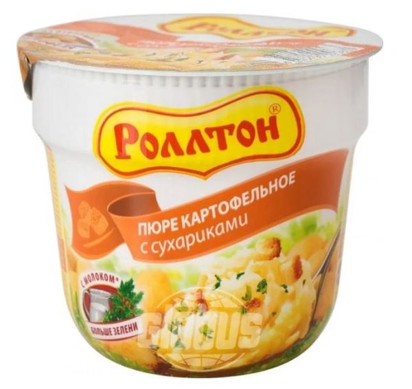 Пюре картофельное б/п Роллтон с сухариками 40г