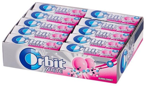 Жевательная резинка Орбит Вайт Баблминт 13.6г Россия