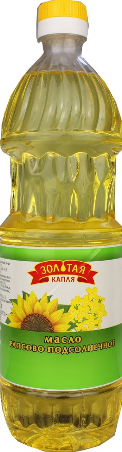 Масло рапсово-подсолнечное Золотая Капля 850мл