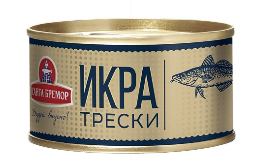 Икра трески Деликатесная Люкс ж/б 130г Санта Импэкс