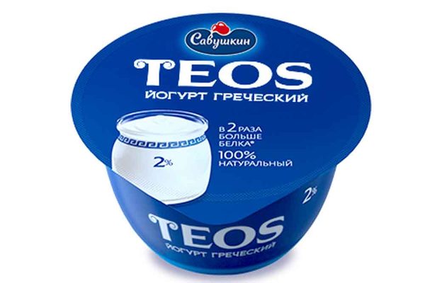 Йогурт густой TEOS Натуральный без сахара 2% 140г
