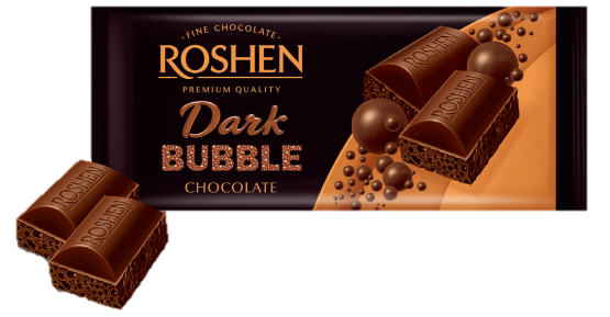 Шоколад черный "Рошен" экстрачерный пористый 80г