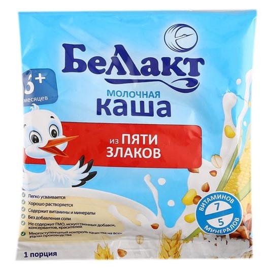 Каша сухая для дет/пит молочная 5 злаков б/р обог витаминами минералами 35г