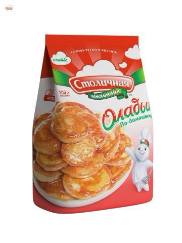 Смесь мучная «Столичная мельница» оладьи по-домашнему, 500 г.