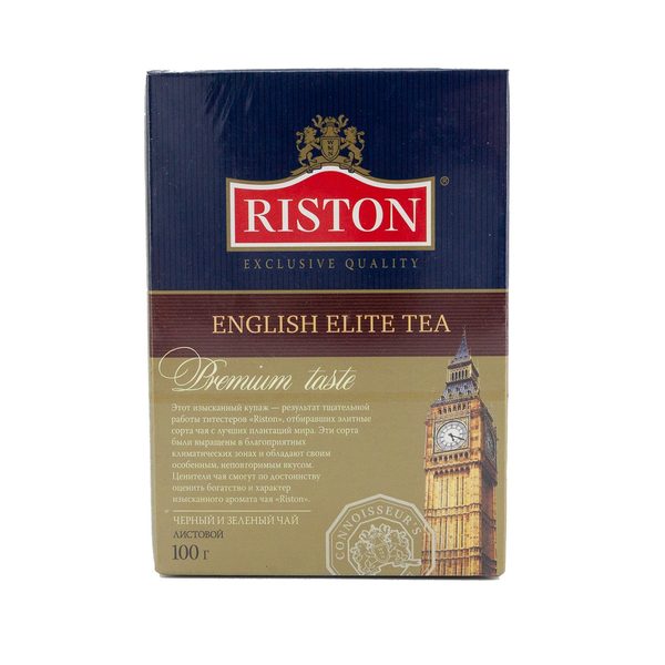 Чай Riston English Elite смесь чер/зел с ароматом бергамота 100г