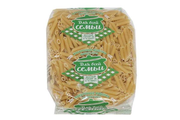 Макаронные изделия Для всей семьи Перья рифленые гр.В в/с 900г