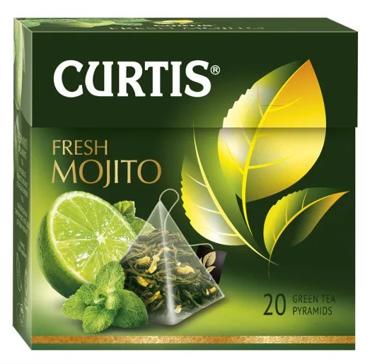 Чай зеленый байховый Curtis Фреш Мохито пирамидки 1,7г*20п