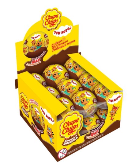 Шар из молочного шоколада Чупа Чупс с игрушкой 20г