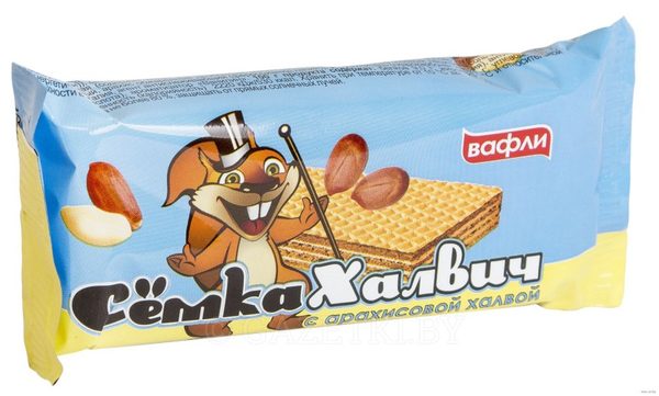 Батончик вафельный Семка Халвич с халвой в молочной глазури 40г