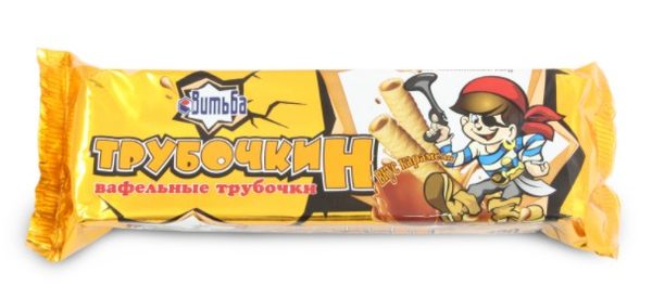 Трубочки вафельные Трубочкин вкус карамели 120г