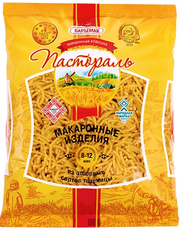 Макаронные изделия «Пастораль» рожки соломка, 900 г