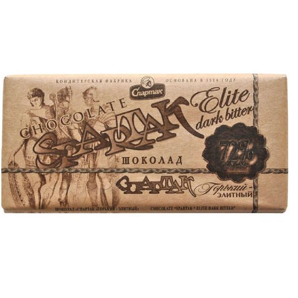 Шоколад Спартак Горький элитный этикет крафт 90г