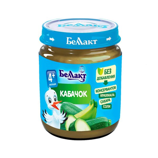 Пюре из кабачков Беллакт консервы для д/п гомоген стерил без сахара 10гг