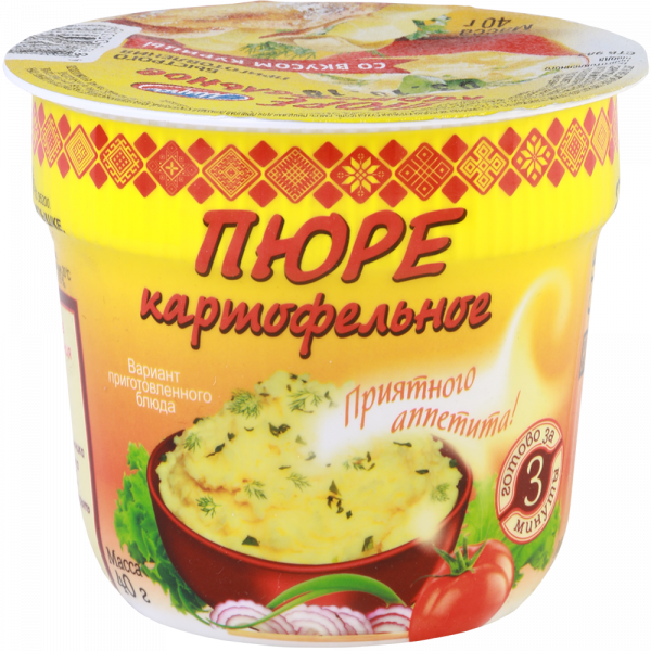 Пюре картофельное б/п "Мира" со вкусом овощей 40г