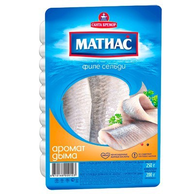 Филе сельди Матиас деликатесное с ароматом дыма 250г
