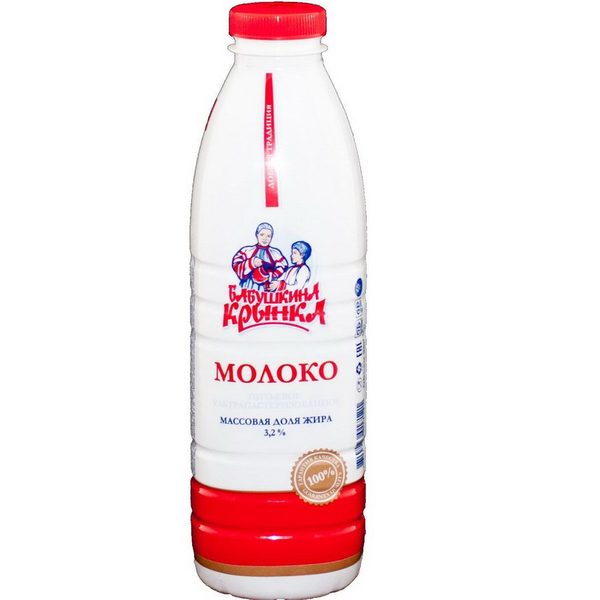 Молоко «Бабушкина крынка» ультрапастеризованное, 3.2%, 900 мл