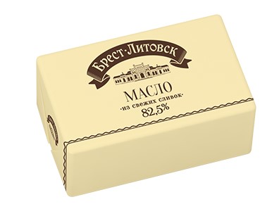Масло сладкосливочное «Брест-Литовск» несоленое, 82.5%, 180г