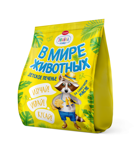 Печенье растворимое Знайка-Зазнайка В мире животных 150г