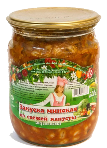 Закуска Минская из свежей капусты 500г