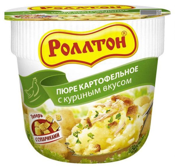 Пюре картофельное Роллтон с куриным вкусом 40г