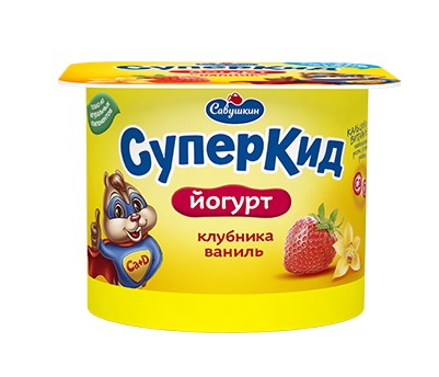Йогурт СуперКид Клубника-ваниль 2% 120г