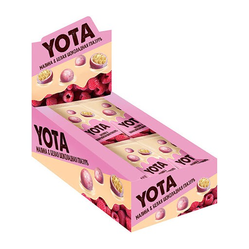 Драже "Хрустящие шарики" в белом шоколаде глазури с малиной 40г